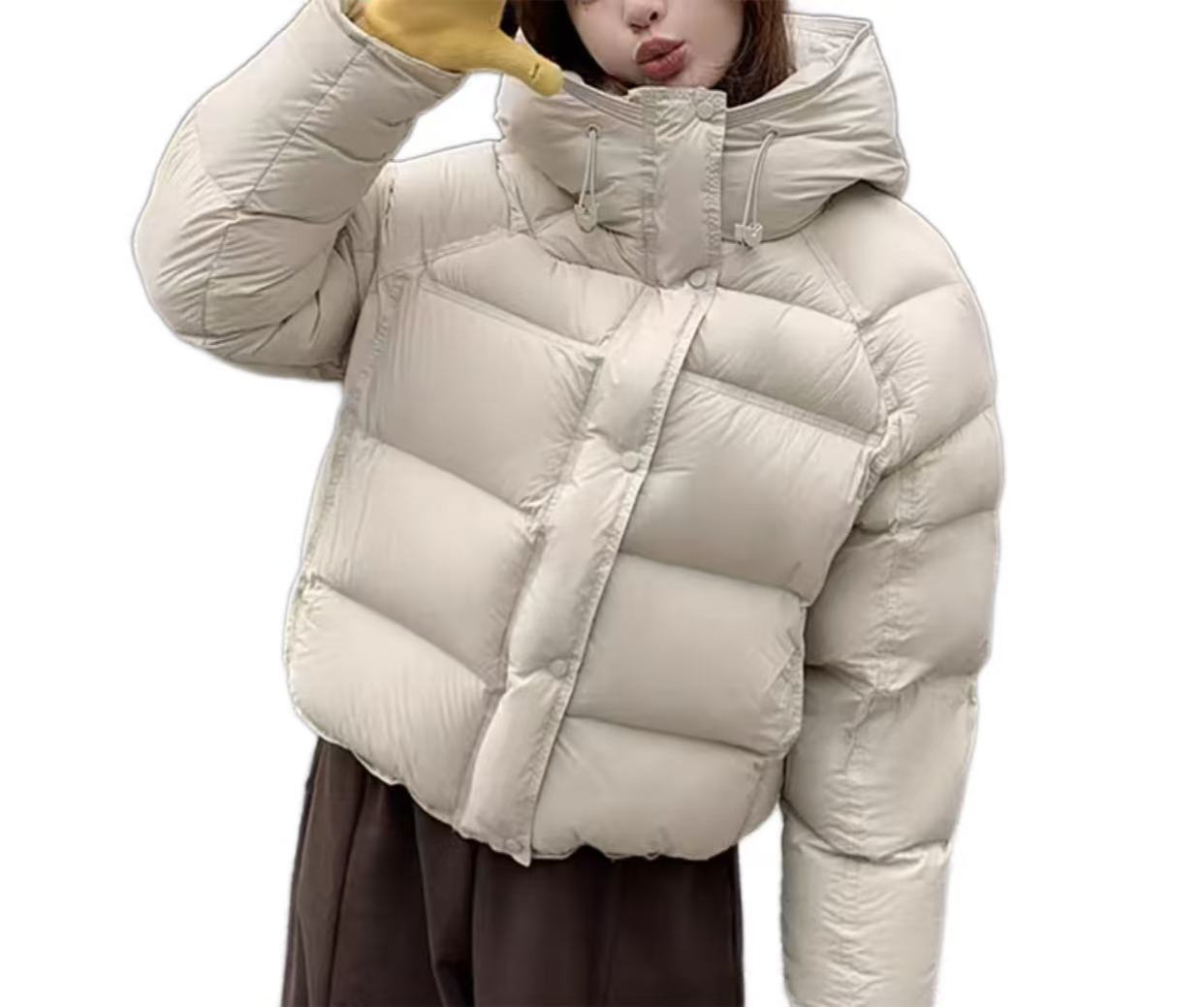 泡芙小雨女短款2025新款小个子加厚面包服外套