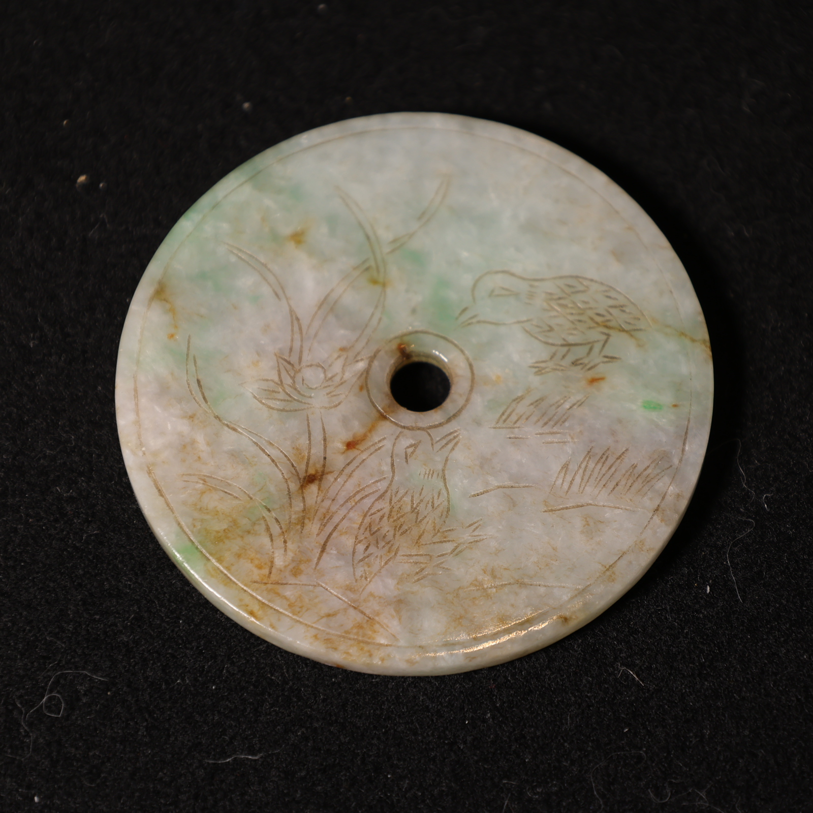 16F2清 翡翠安居乐业壁 