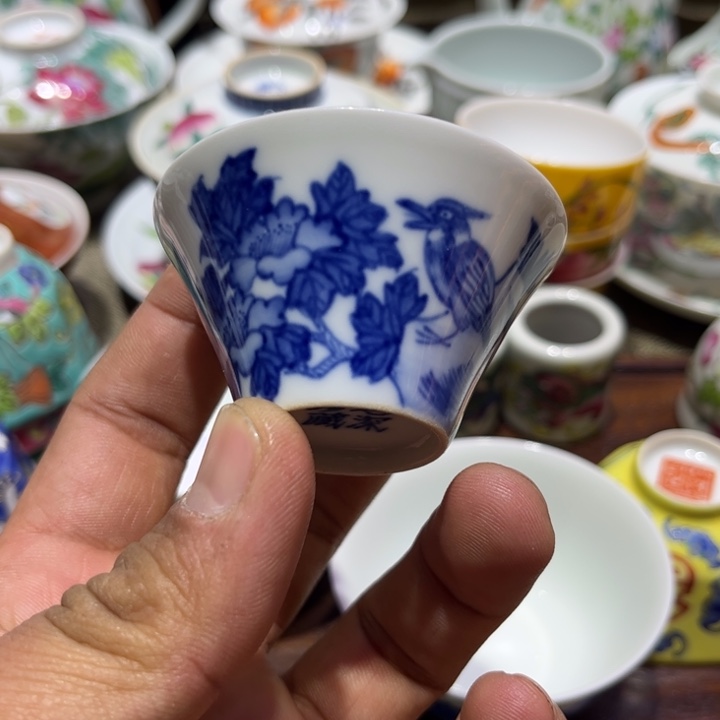 纯手绘精品盖碗杯