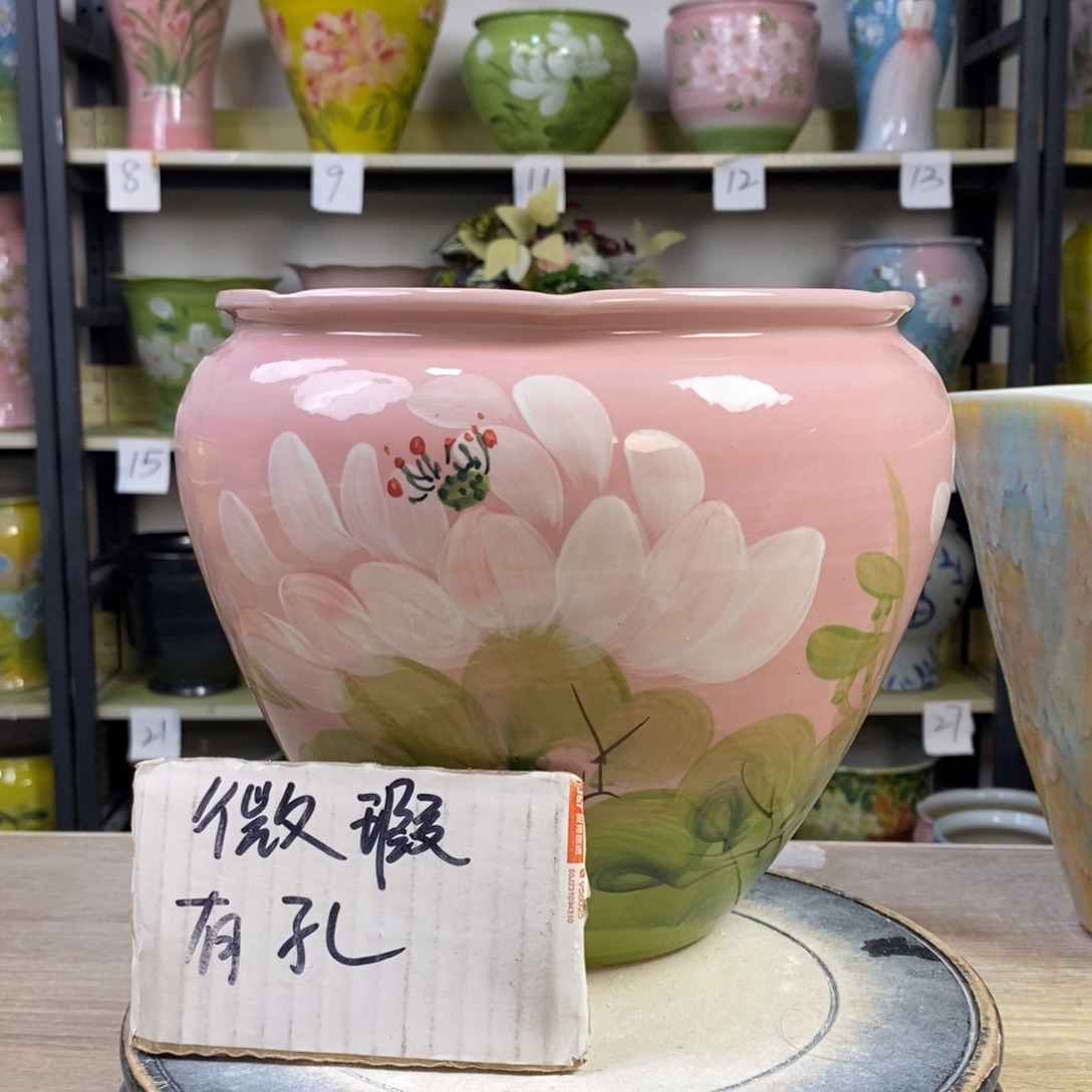 景德镇手工手绘陶瓷花盆