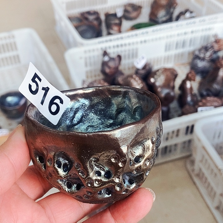 紫砂茶杯柴烧纯手工516