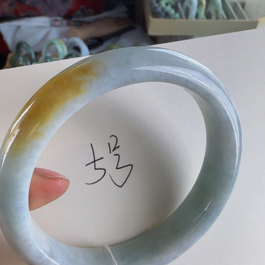 翡翠手镯未镶嵌老坑58圈