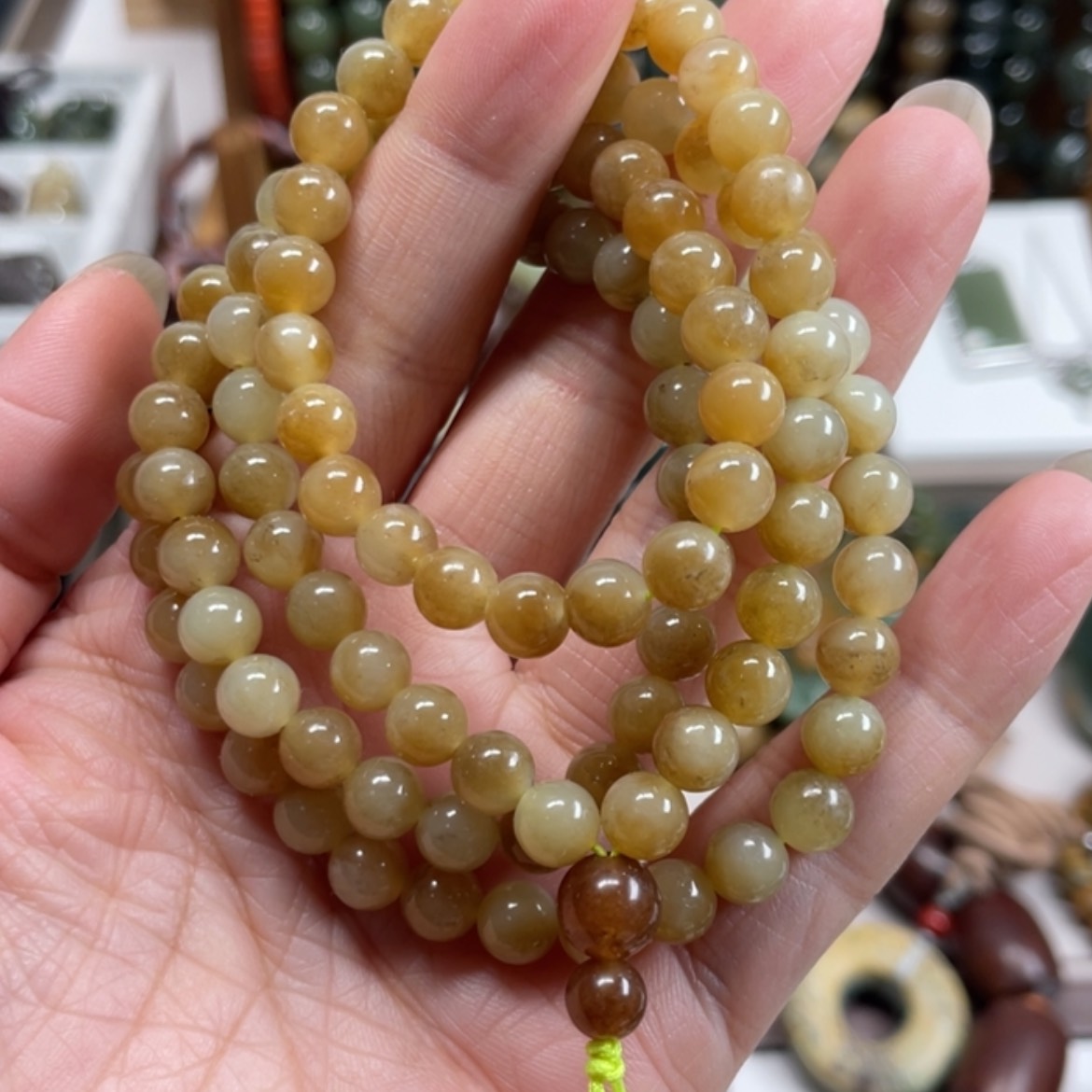 【闪购商品】岫岩老玉（透闪石质玉）佛珠未镶嵌