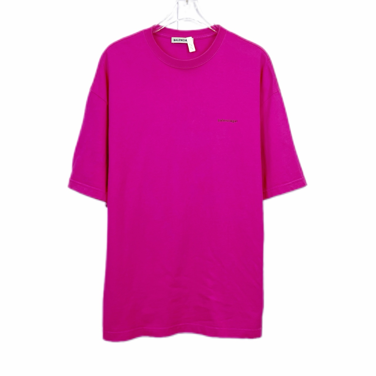99新 Balenciaga/巴黎世家 010041 复古平织logo短袖T袖 S码