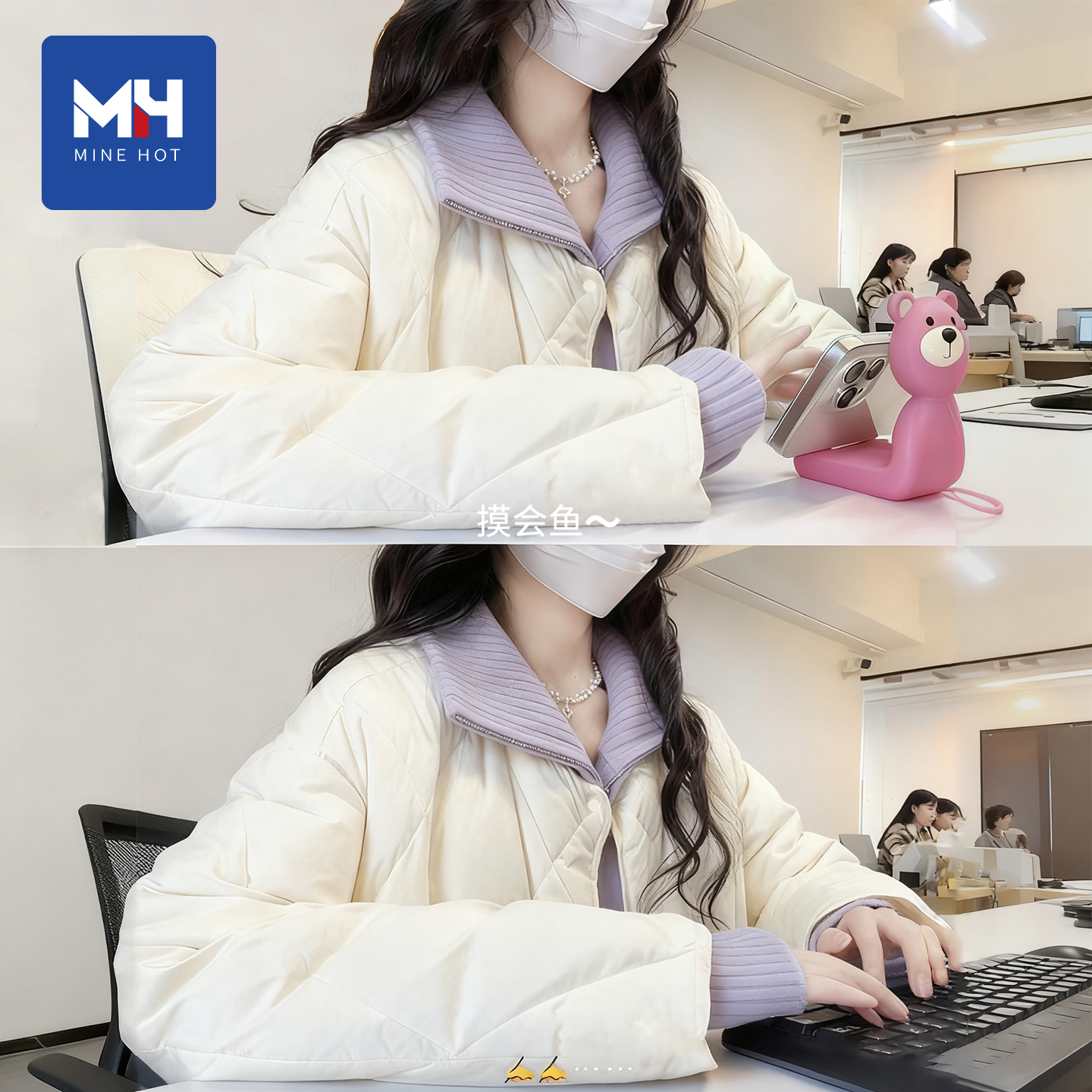 唐狮集团MH棉服女2025年新款秋冬季轻薄夹棉厚菱格女装外套棉袄H