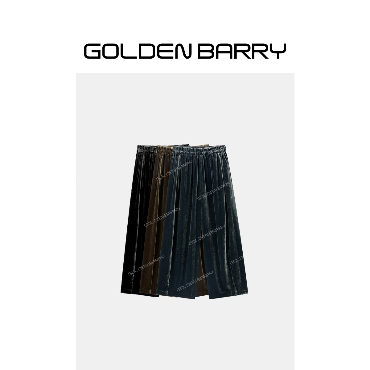 GOLDENBARRY｢绒光玉辉｣丝绒九分花苞裤GB060908003