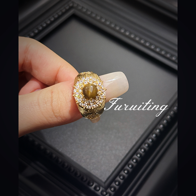 合金戒指 【FURUITING高定】 虎眼带镶嵌戒指