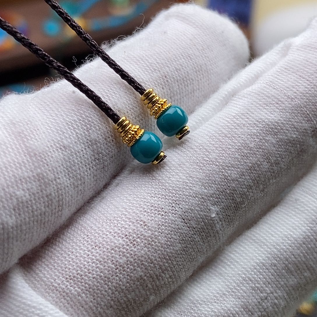 绿松石18K金镶嵌绿松石配饰