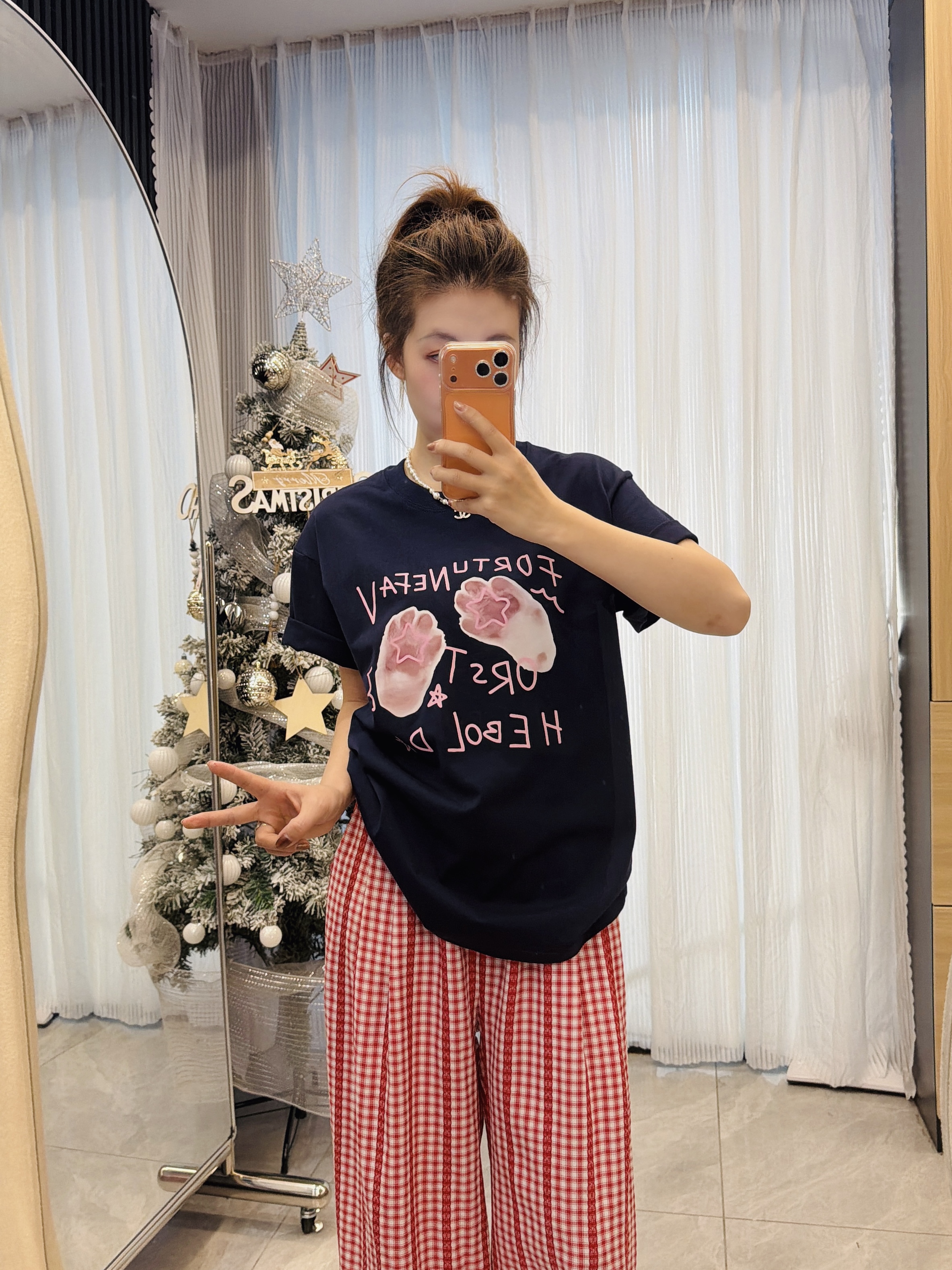 【可爱脚丫】落肩十三行东大门百搭减龄宽松显瘦韩系印花短袖T恤HBY