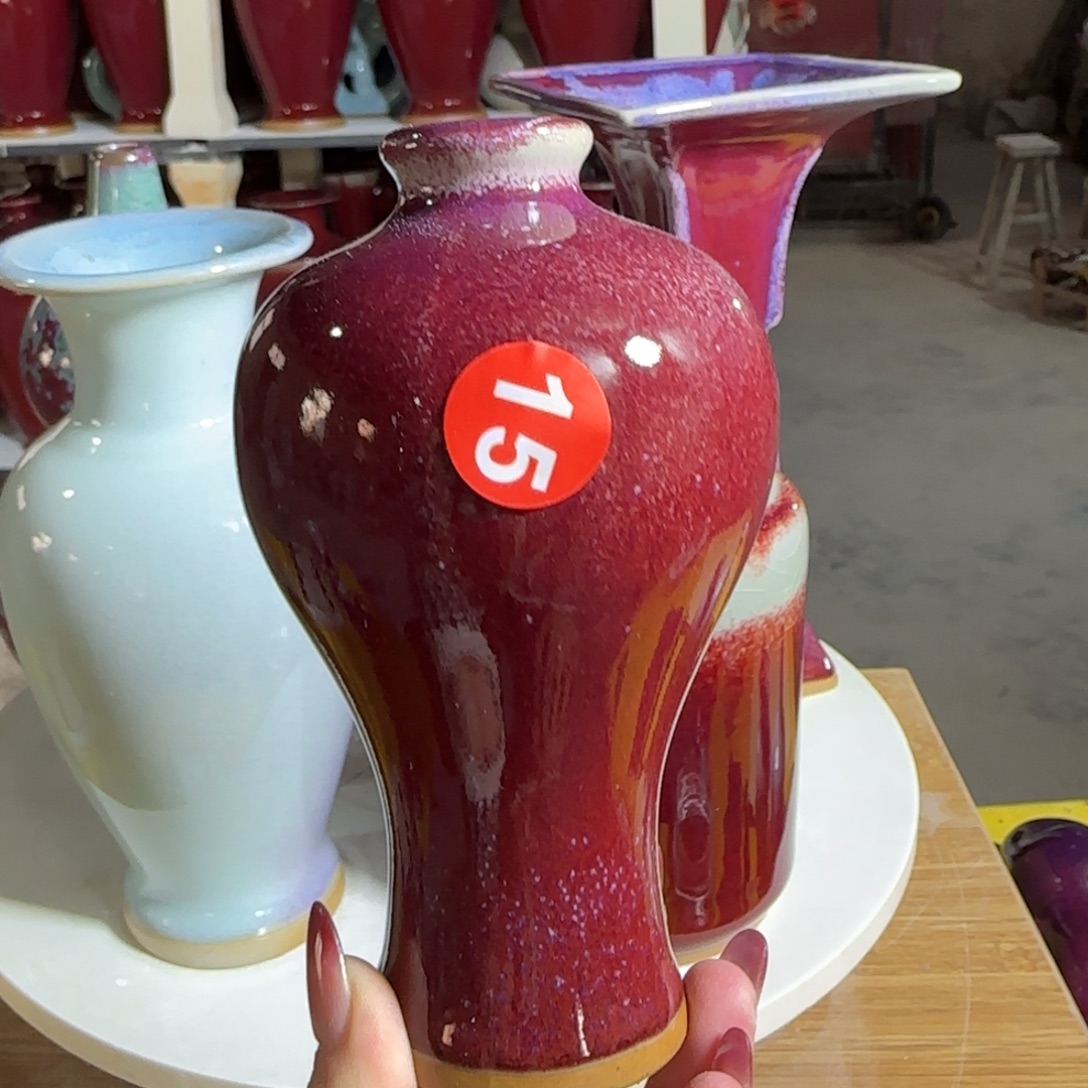 摆件瓷郑家钧窑摆件全