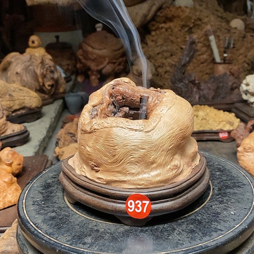 【闪购商品】937号荔枝木香炉工艺