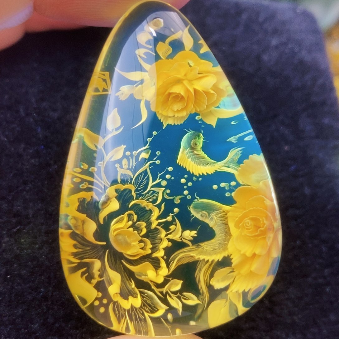 【闪购商品】金珀吊坠(不含链)未镶嵌