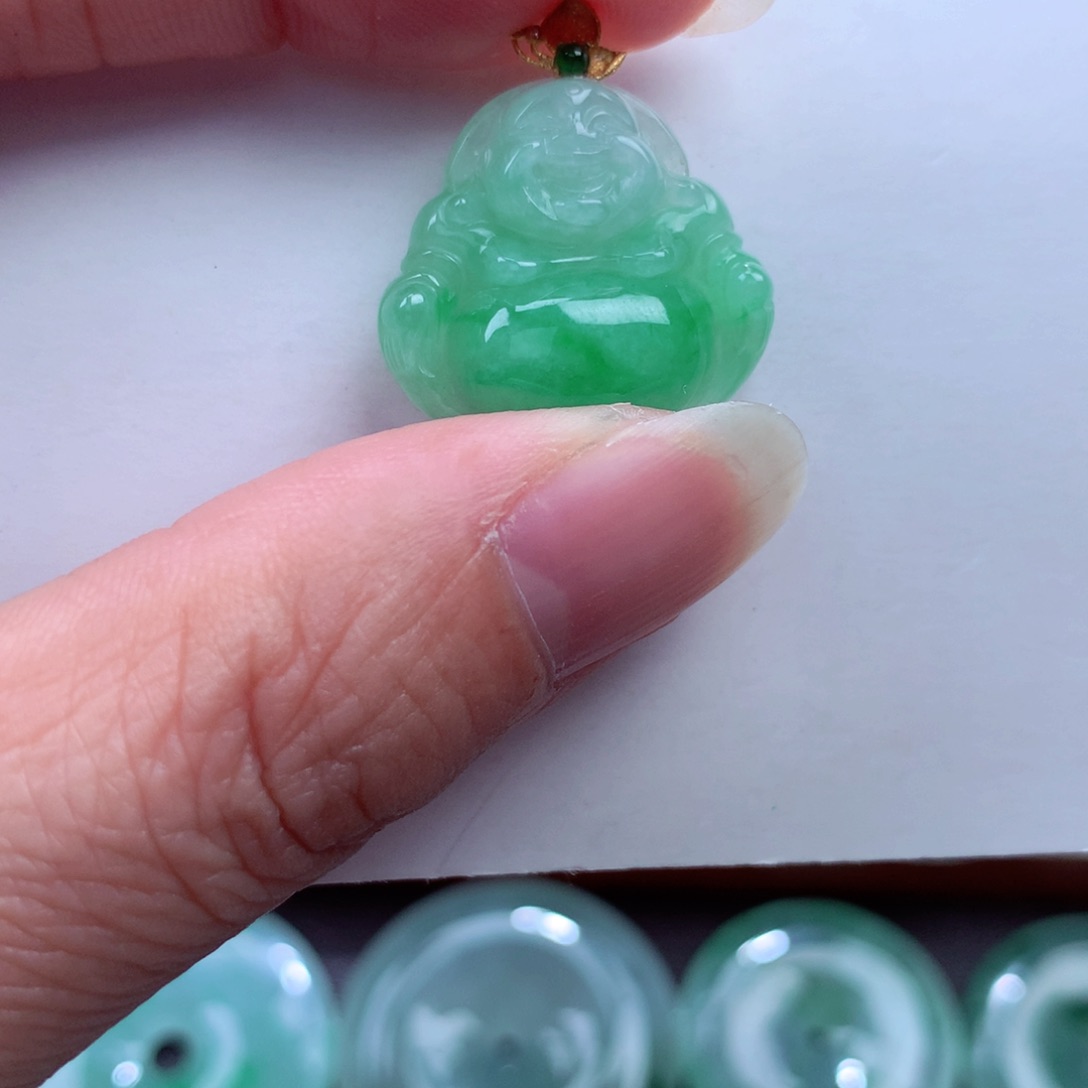 翡翠吊坠(不含链)18K金镶嵌张*C