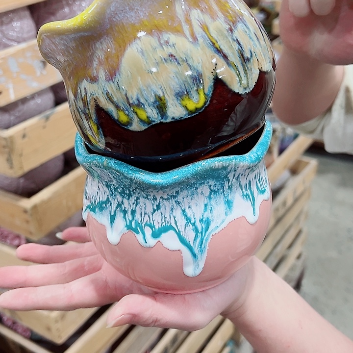 有孔，凑单福利满10元发货陶瓷多肉花盆！