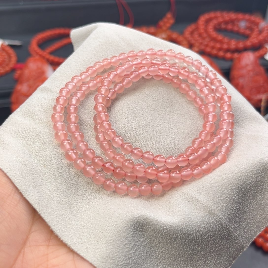 南红玛瑙未镶嵌手链