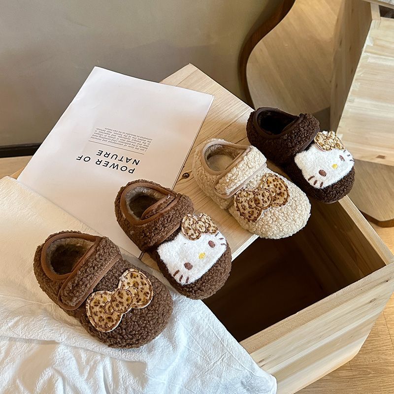 女童2025勃肯鞋毛毛鞋冬季儿童女孩加绒保暖大棉鞋女宝公主鞋加厚