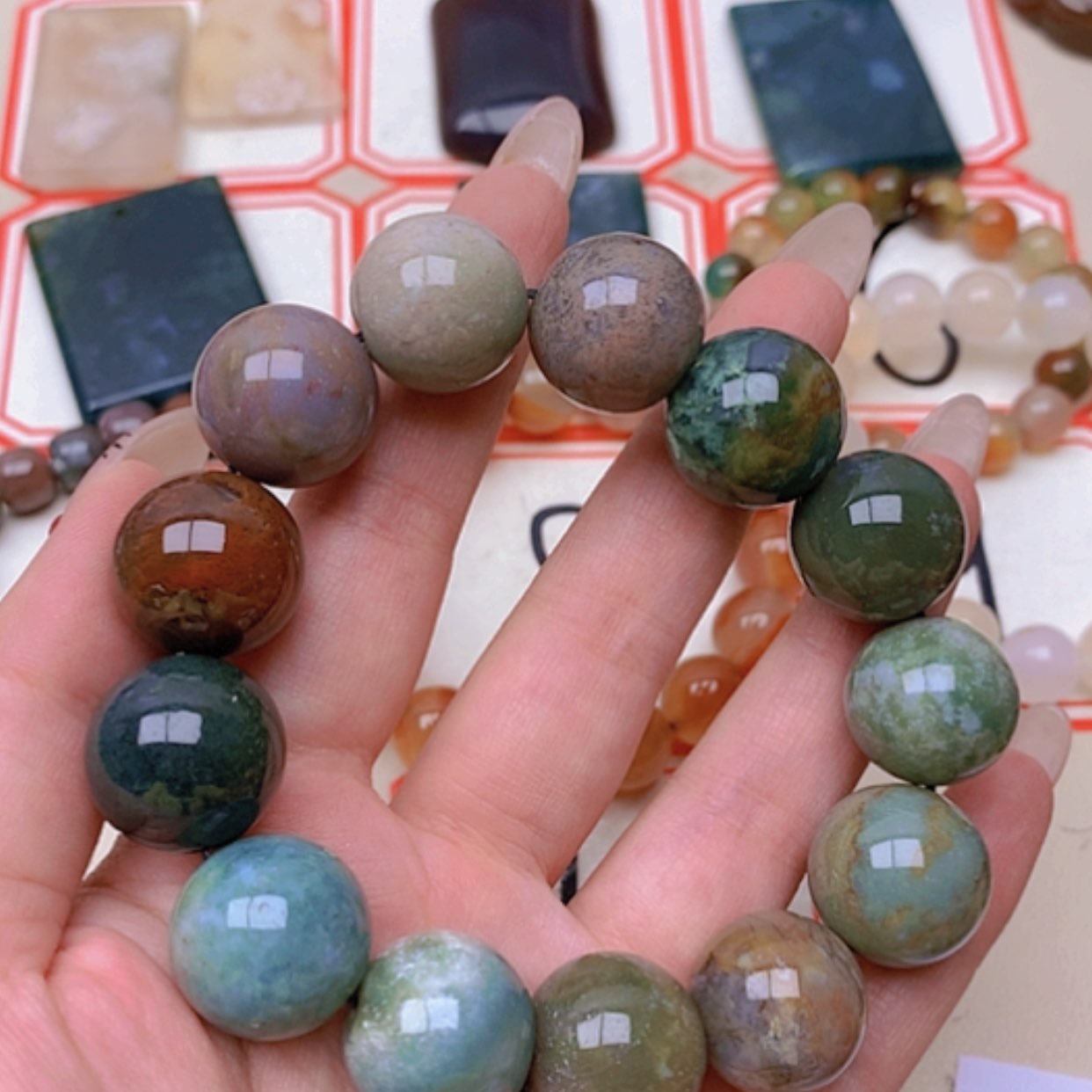 【闪购商品】玛瑙/玉髓未镶嵌珠宝半成品无*