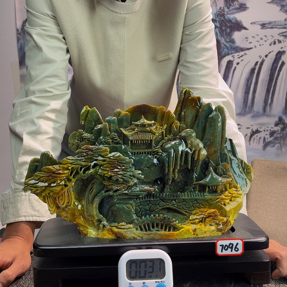 c***j玉玉摆件多色带底座