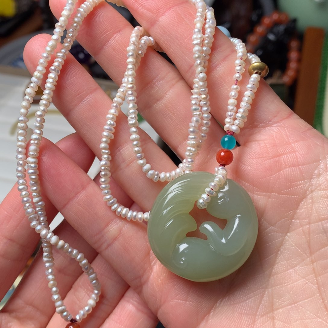 和田玉颈饰未镶嵌开*果SL0001