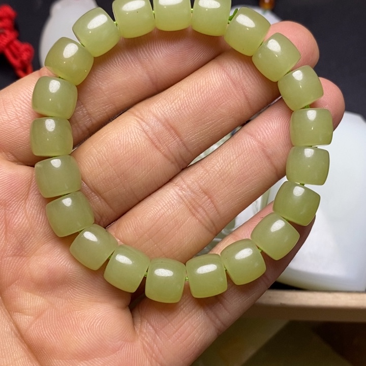 和田玉未镶嵌手链卡 10 直切