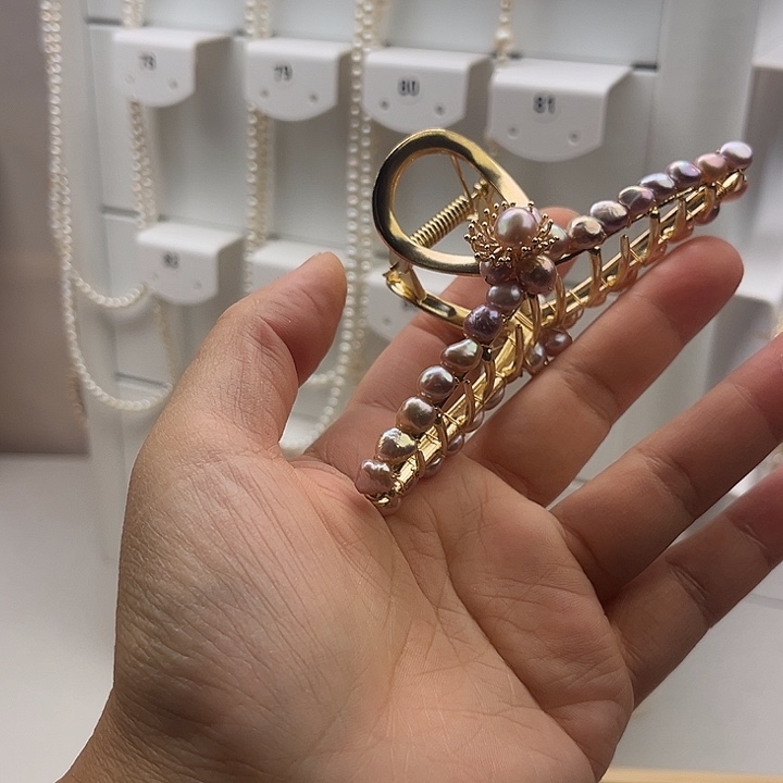 发夹未镶嵌淡水珍珠