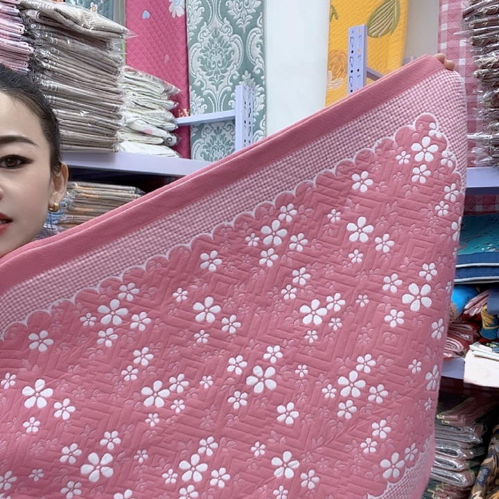 棉粉色雪花纯棉面料