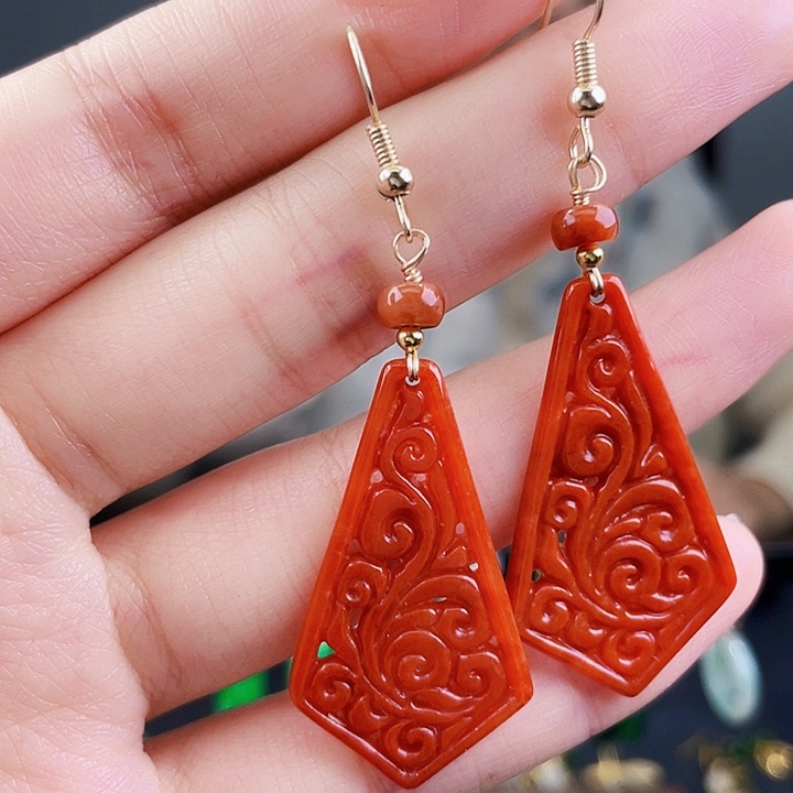 翡翠耳饰未镶嵌饰品