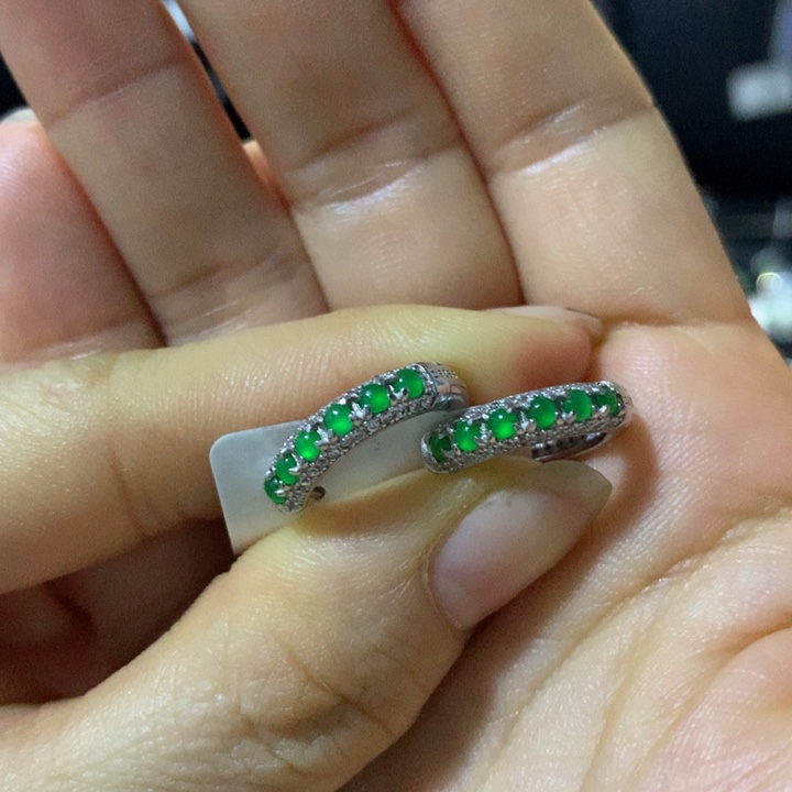 翡翠银S925镶嵌戒指