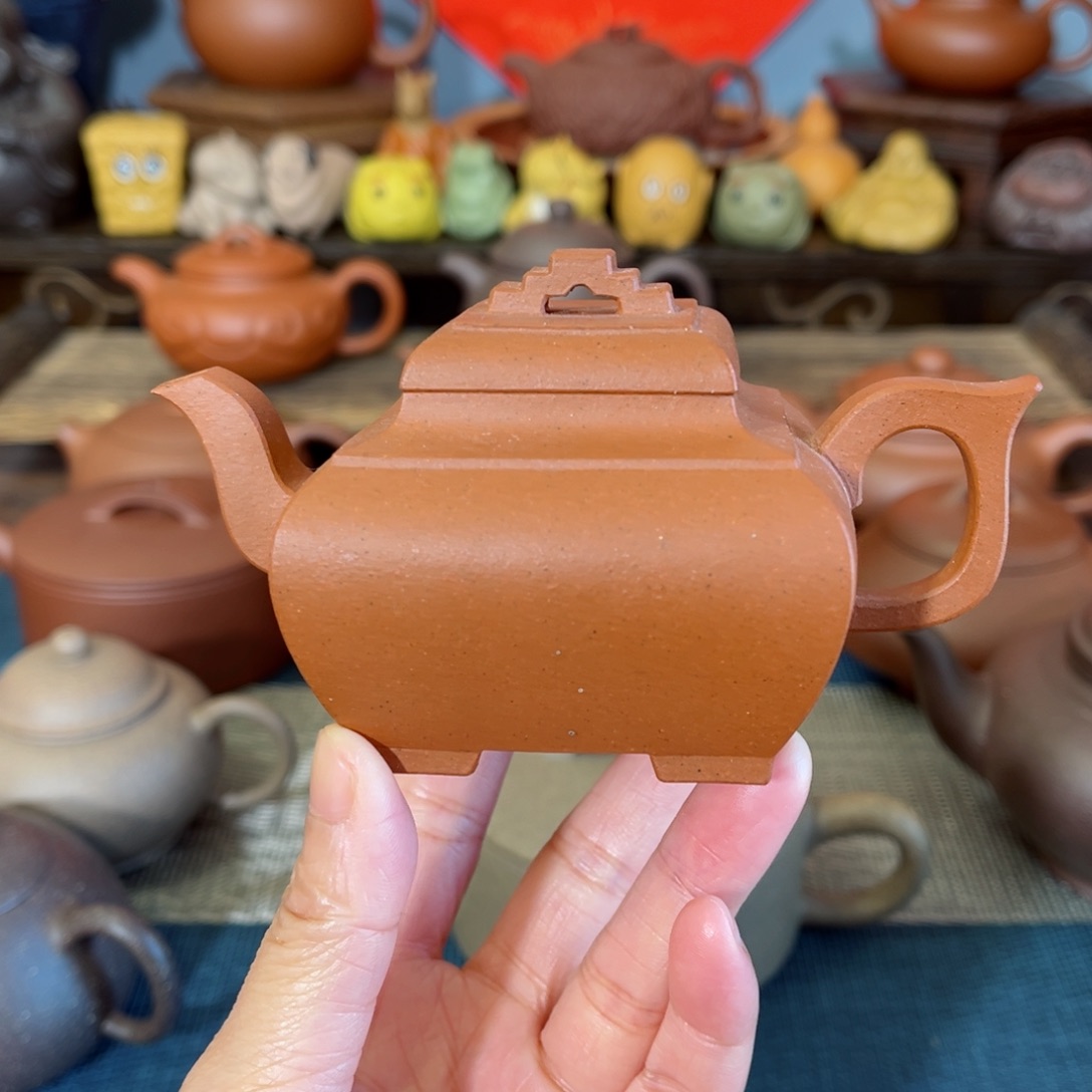 紫砂茶壶老*微瑕精工半手零添加支持检测假