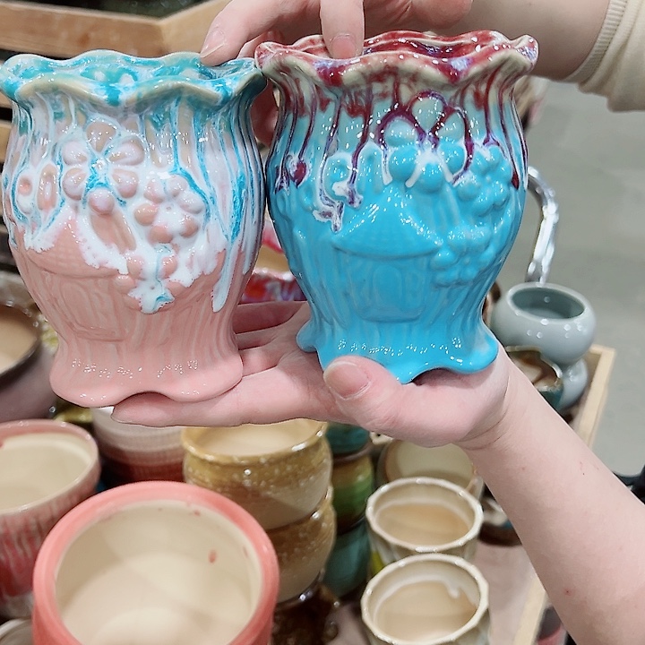 有孔，凑单福利满10元发货陶瓷多肉花盆！