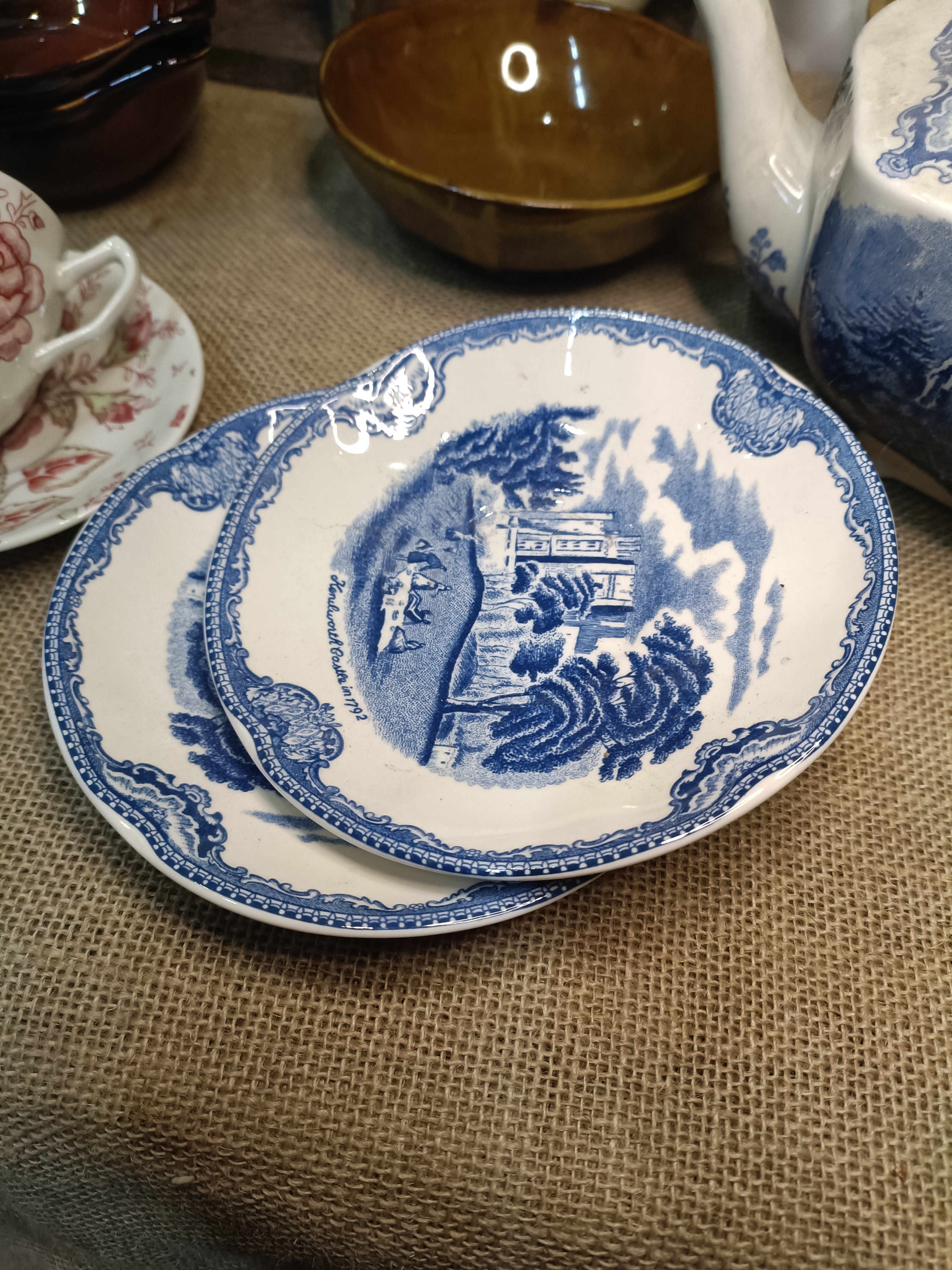 磁州窑出口尾货碟子一对《微瑕完美勿拍》