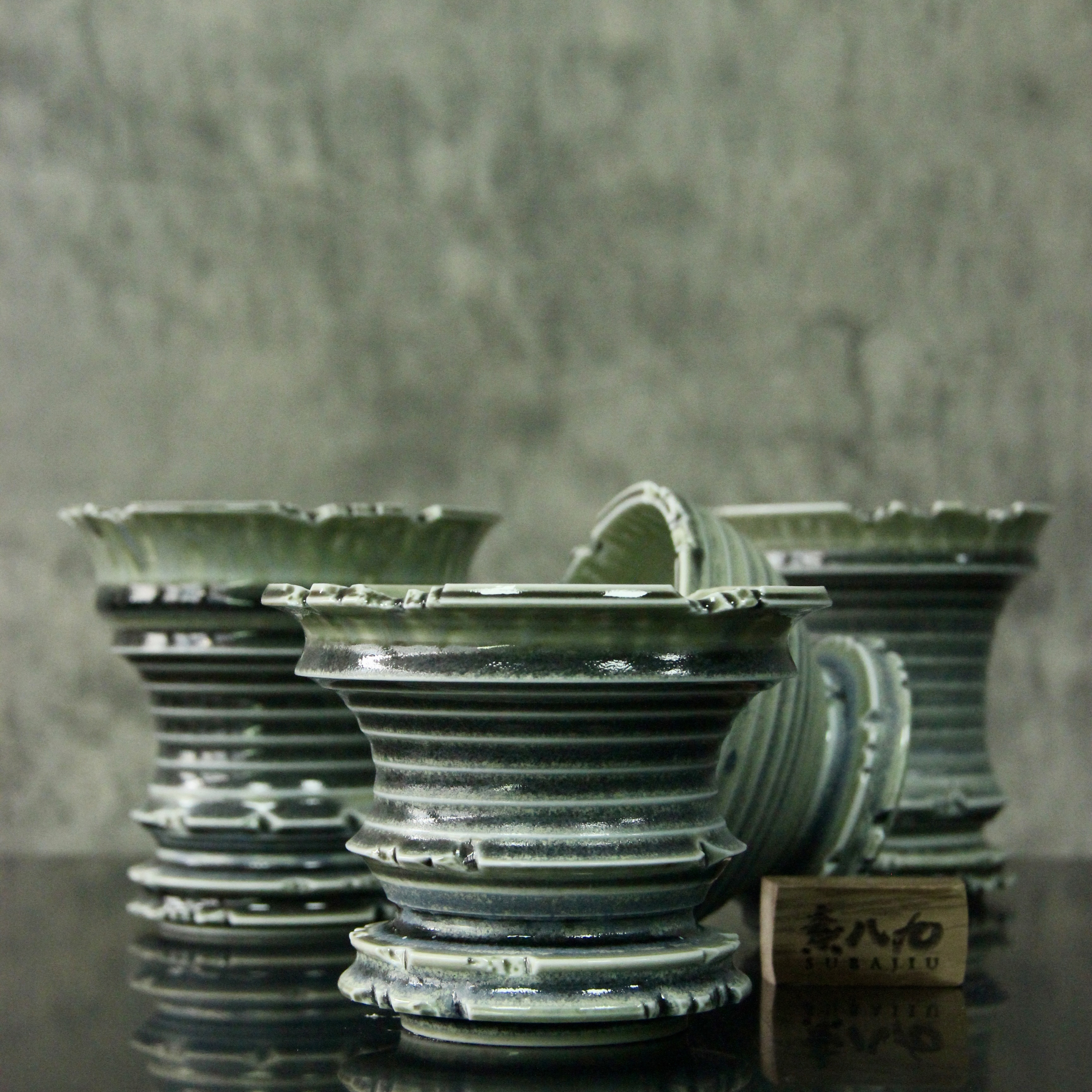 素八九块根沙生龟甲龙龙舌兰象芽宫块根陶瓷盆