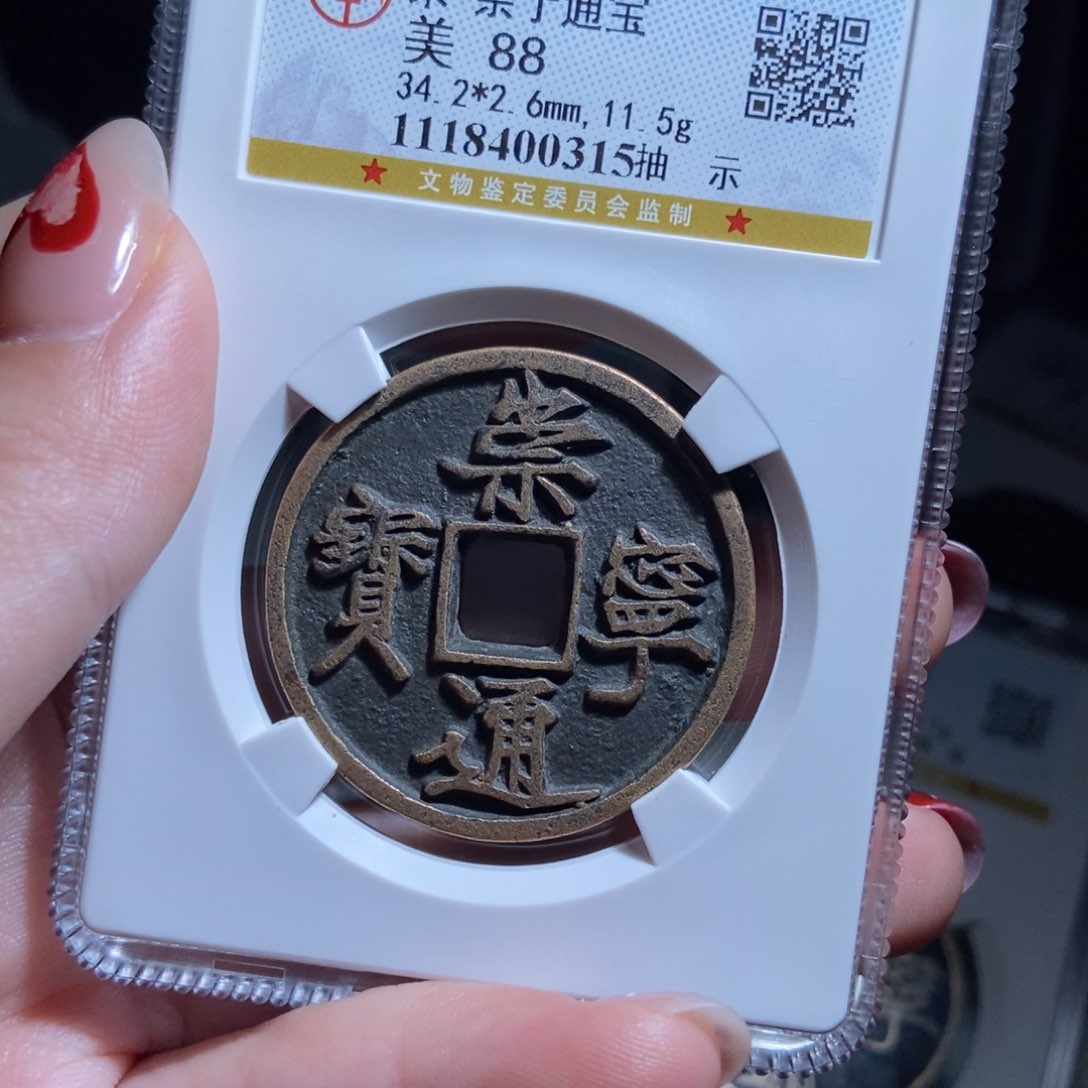 铜毛*虫崇宁通宝崇宁通宝0315lj