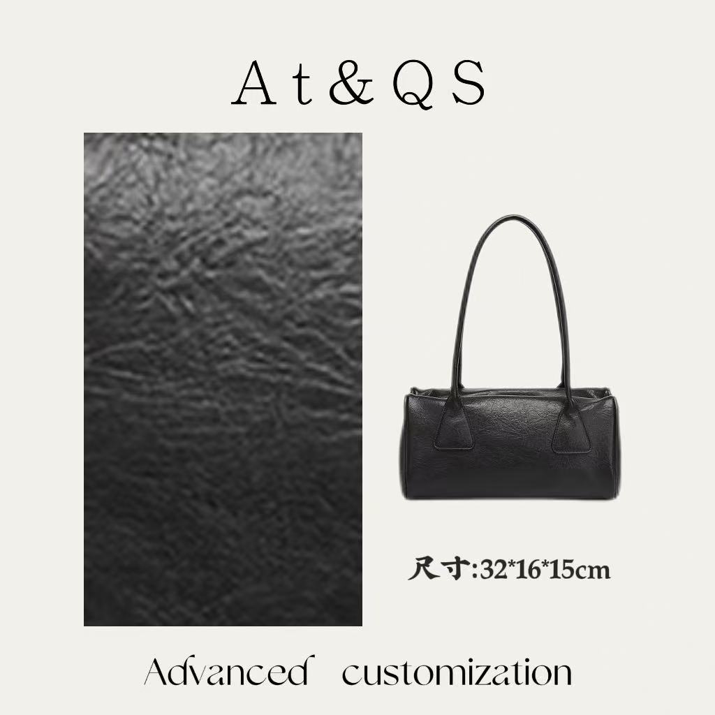 【At&QS】8111黑 经典轻奢时尚百搭单肩斜挂款潮流小众气质女士包