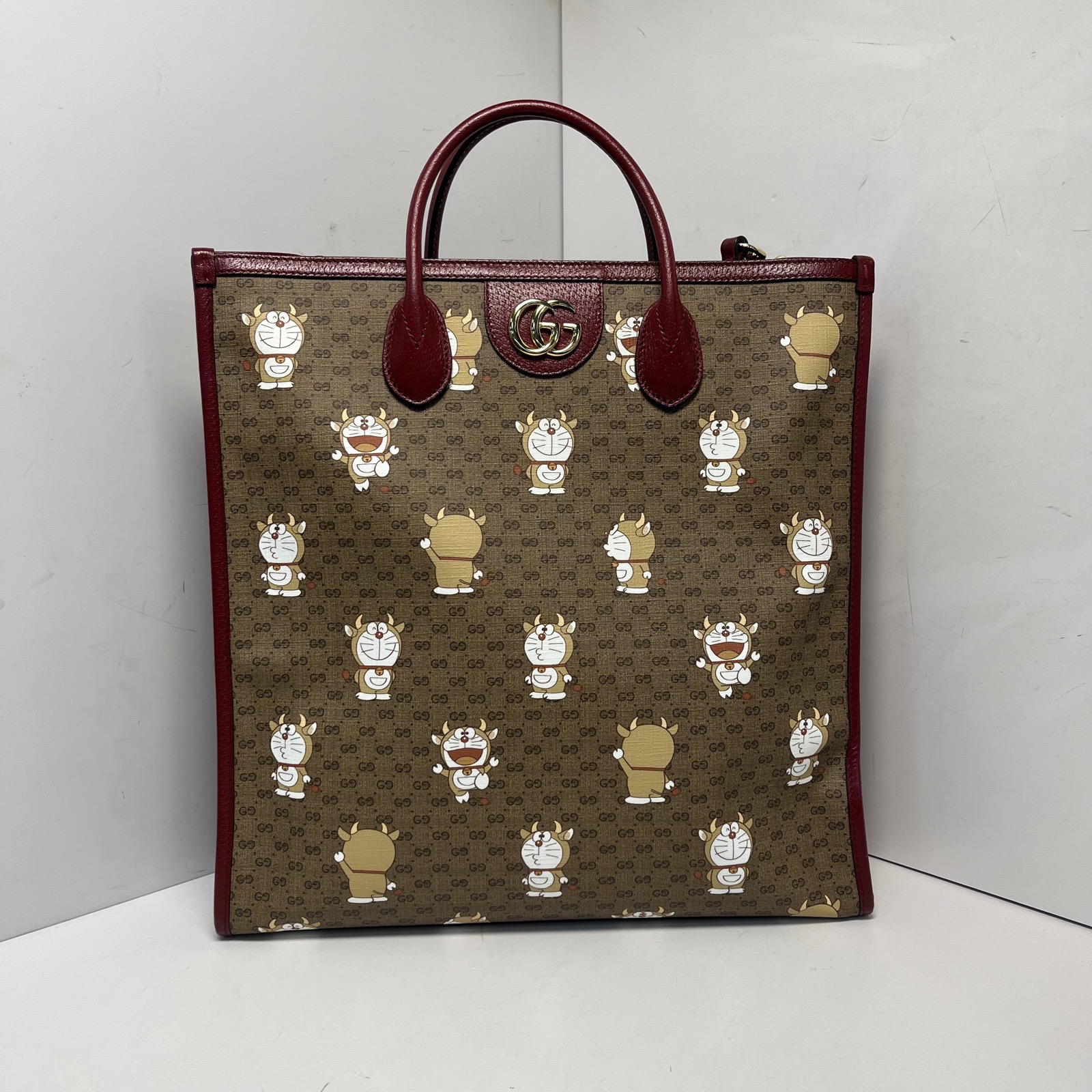 99新 GUCCI/古驰 小花Jerry活动 拼色  托特包