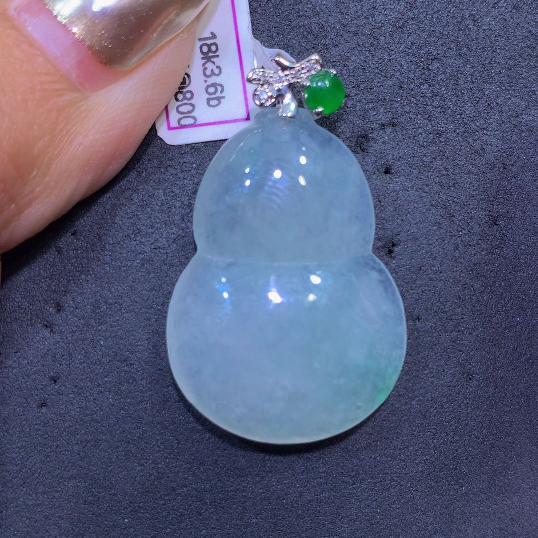 翡翠18K金镶嵌手链翡翠