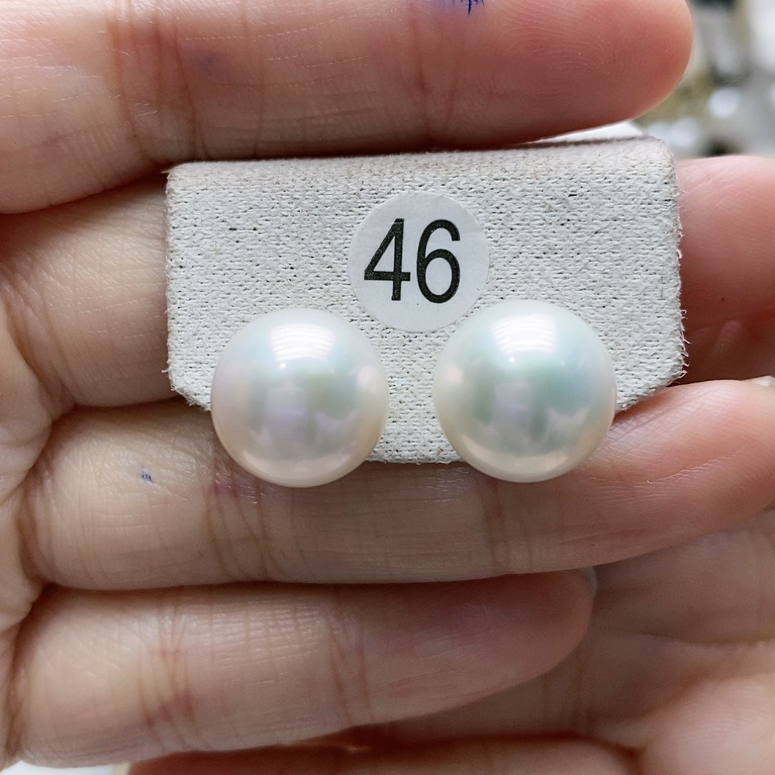 淡水珍珠耳饰银S925镶嵌