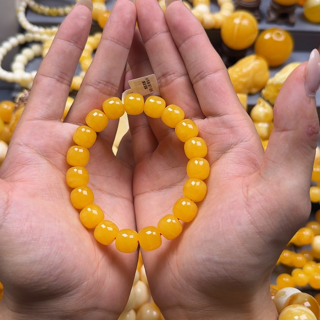 未镶嵌琥珀珠宝奇石同料12mm