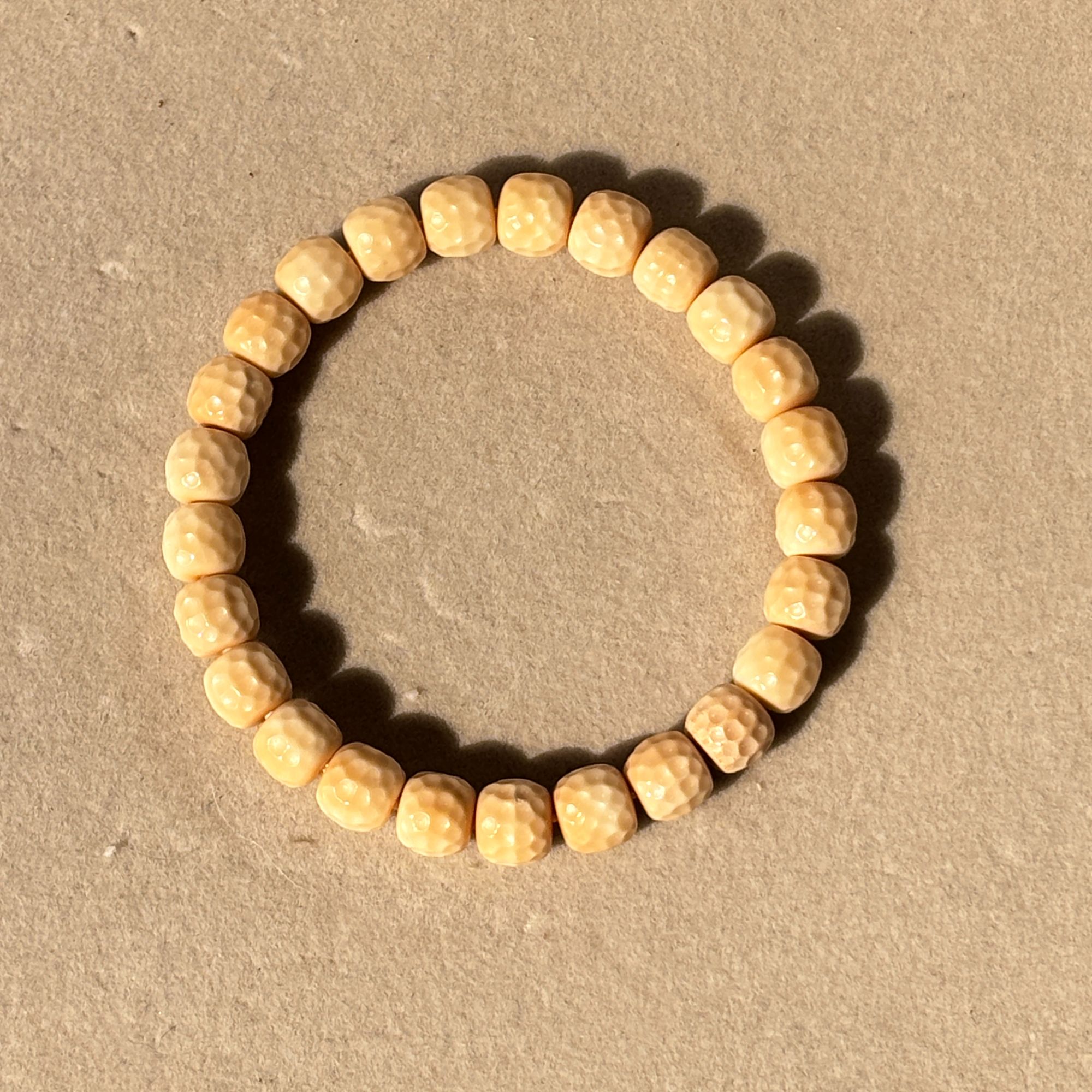 原生态白玉菩提龙鳞单圈浪家文玩