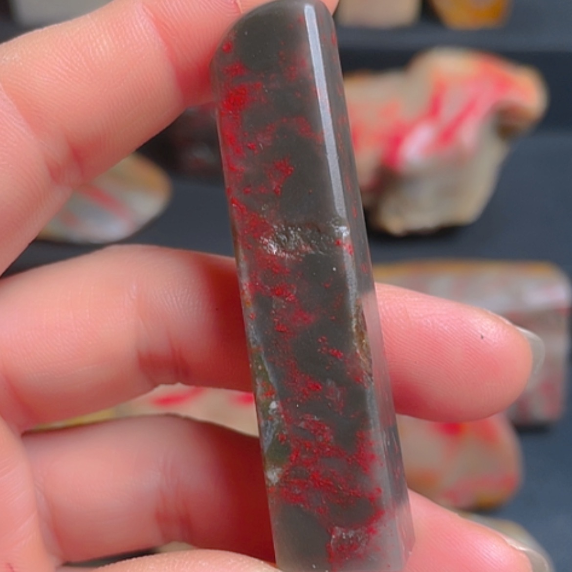 【闪购商品】昌化鸡血石昌化鸡血石黑牛角软底印章