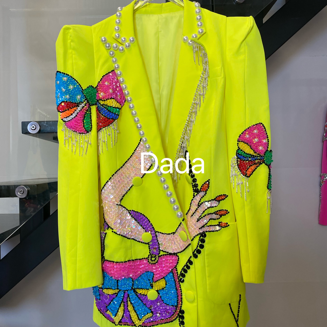 Dada设计款新款重工个性款休闲时尚百搭洋气宽松西服C15558