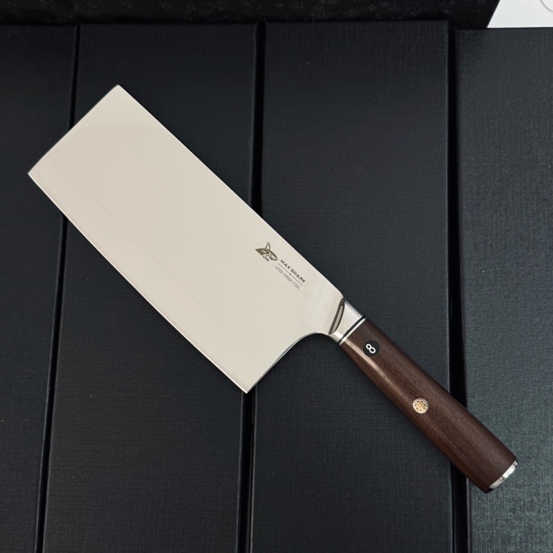 08鲨鱼家粉末厨师切菜厨师切肉刀300mm中式130mm家用切片菜刀商用