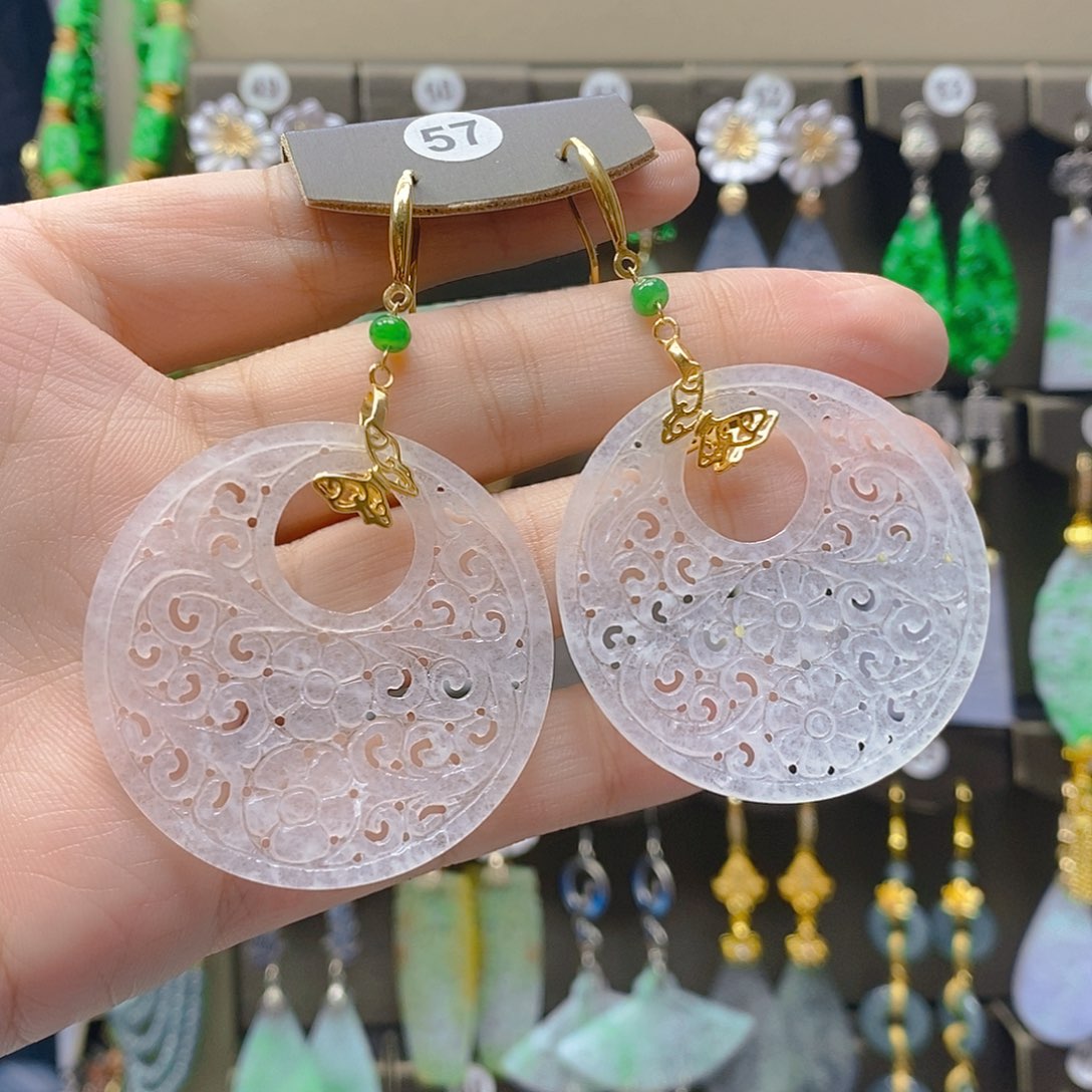 未镶嵌翡翠耳饰翡翠