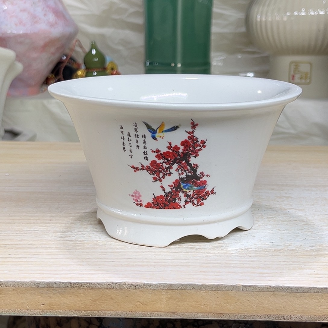 陶瓷绿植多肉微瑕花盆外口径：13*7.5