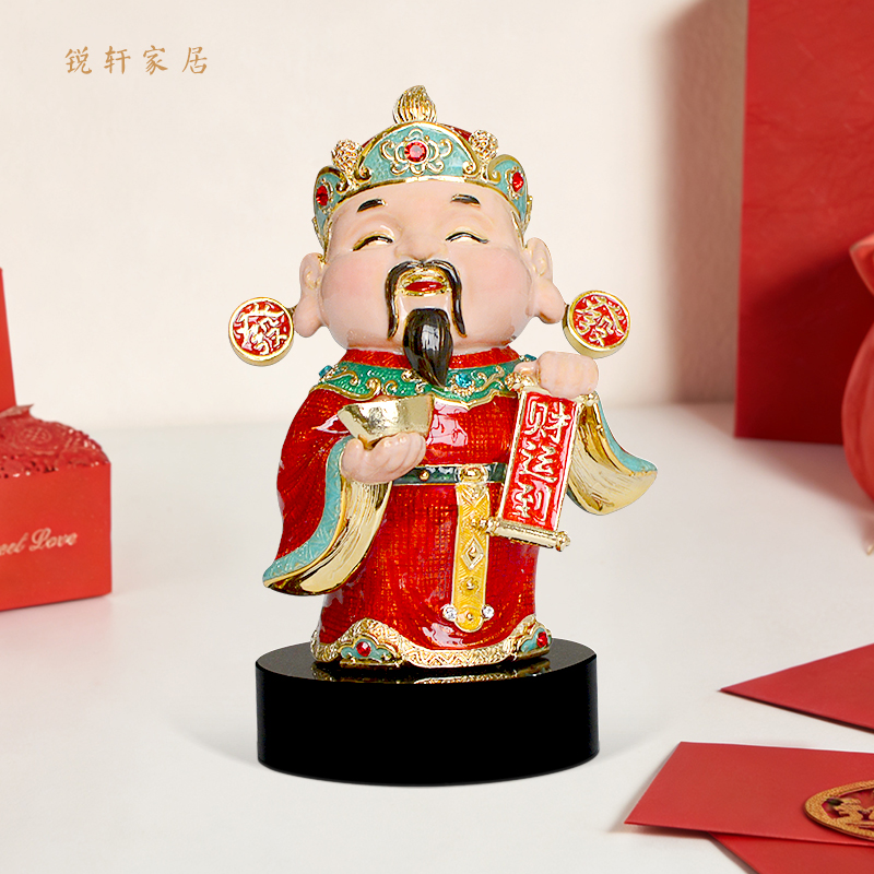 高颜值办公桌工位财神摆件可爱装饰品财神爷桌面招财小摆件送客户