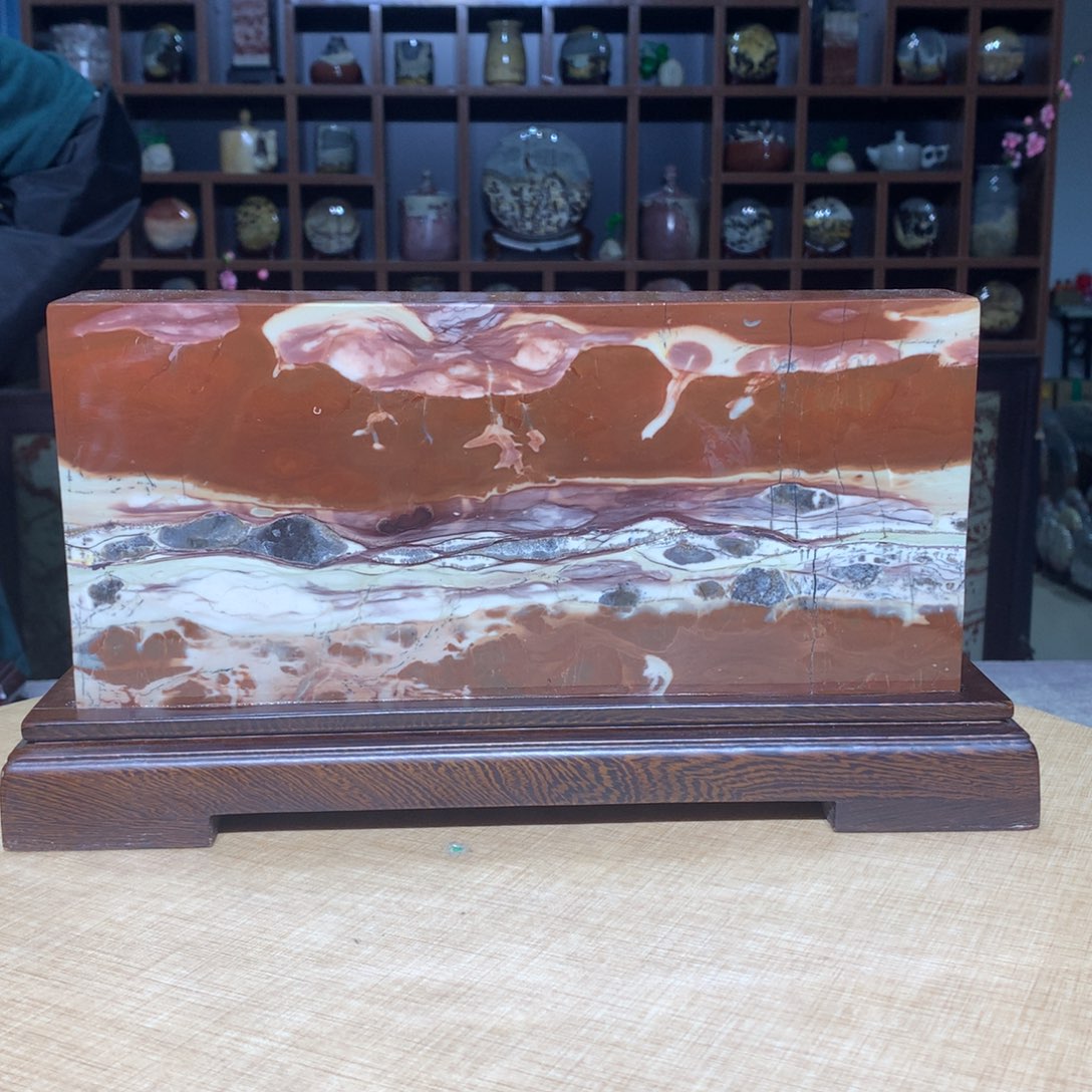 紫砂广西国画石，收藏观赏