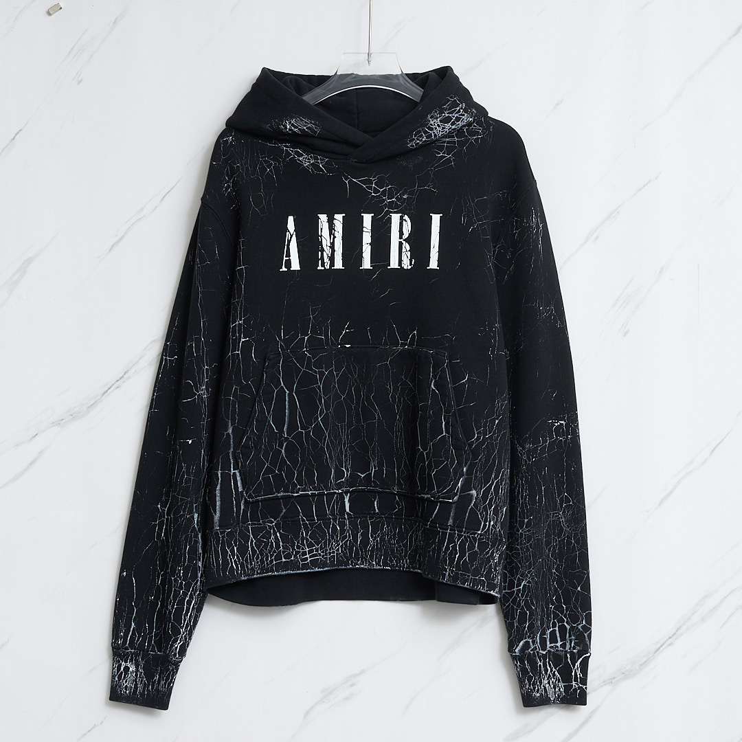 全新未使用 AMIRI 【Jes专属】字母印花连帽卫衣AIBU00071