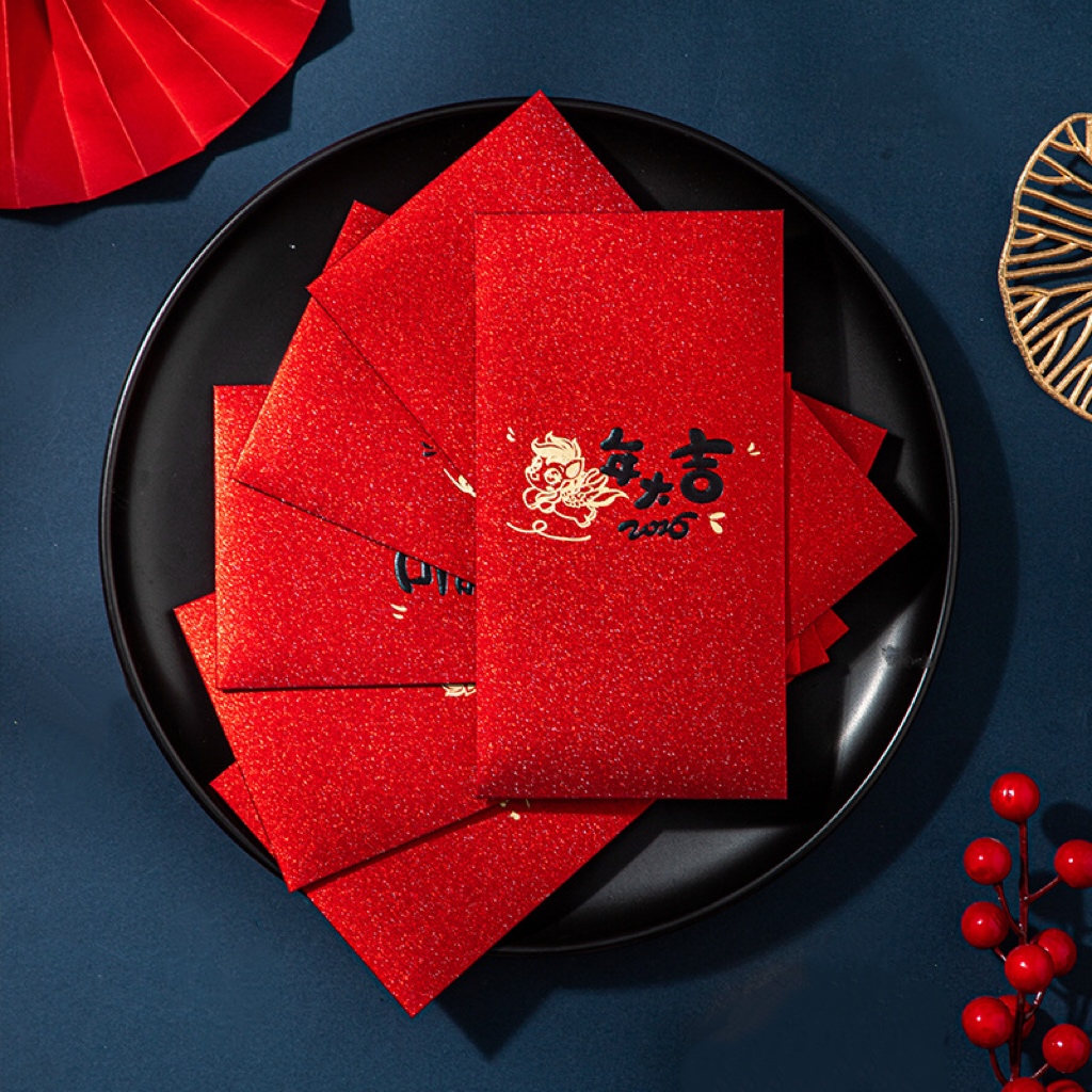26款馬年新年春节压岁红包加厚硬壳琉璃潮流【烫金】