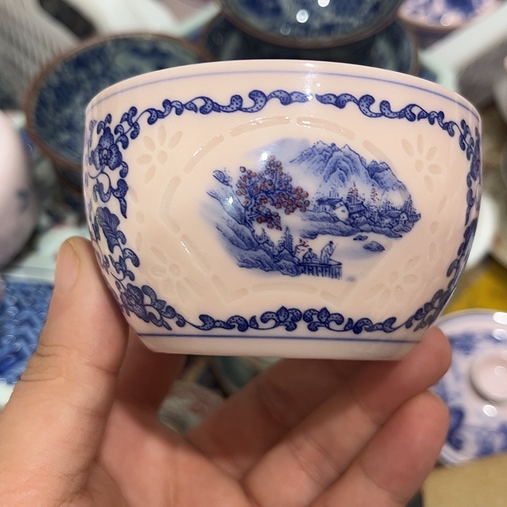 摆件陶景德镇陶瓷主人杯134456