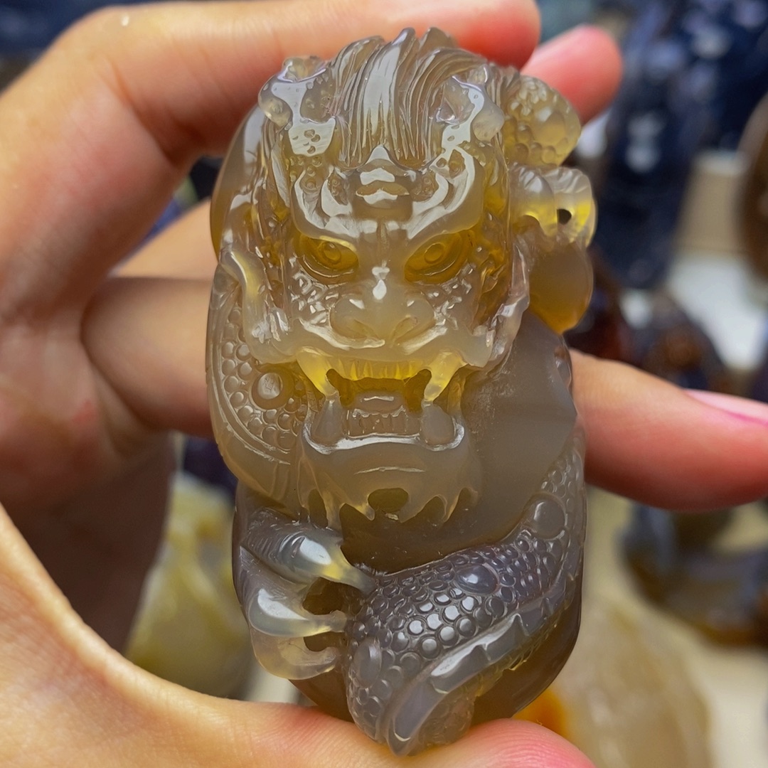 未镶嵌手把件玛瑙/玉髓